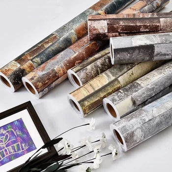 

3d Papel de parede Rock 3d Bricks wallpaper rolls for living room TV background vinyl 3d Stone wall paper Roll 3d wallcoverings