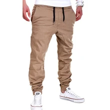 SANWOOD мужские модные повседневные эластичные штаны на шнурке Мешковатые повседневные спортивные штаны шаровары уличная одежда