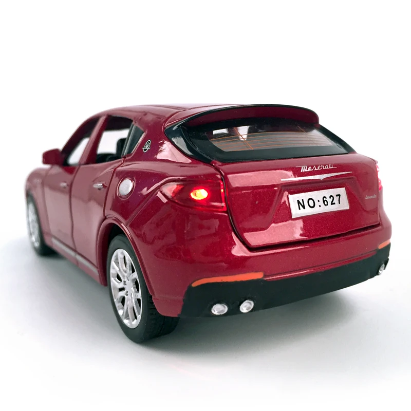 1:32 Масштаб литой автомобиль Maserati Levante SUV модель автомобиля со звуком и светильник подарок на день рождения игрушка для мальчика