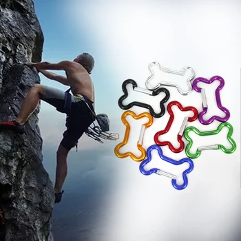 

10pcs Backpack Clasps Safety Anti-rust Practical Climbing Accessories Outdoor Aluminum Alloy Carabiner Bone Type Multifunctional