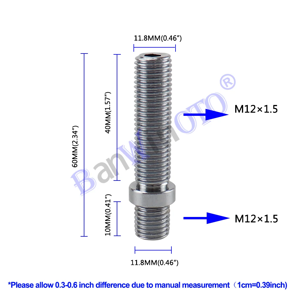 20 шт./компл. расширенные колесные шпильки преобразования высокий колесные гайки винт-адаптер с наружной резьбой Комплект Высокое качество(M12x1.25, M12x1.5, M14x1.25, M14x1.5 - Название цвета: 60mm M12x1.5-M12x1.5