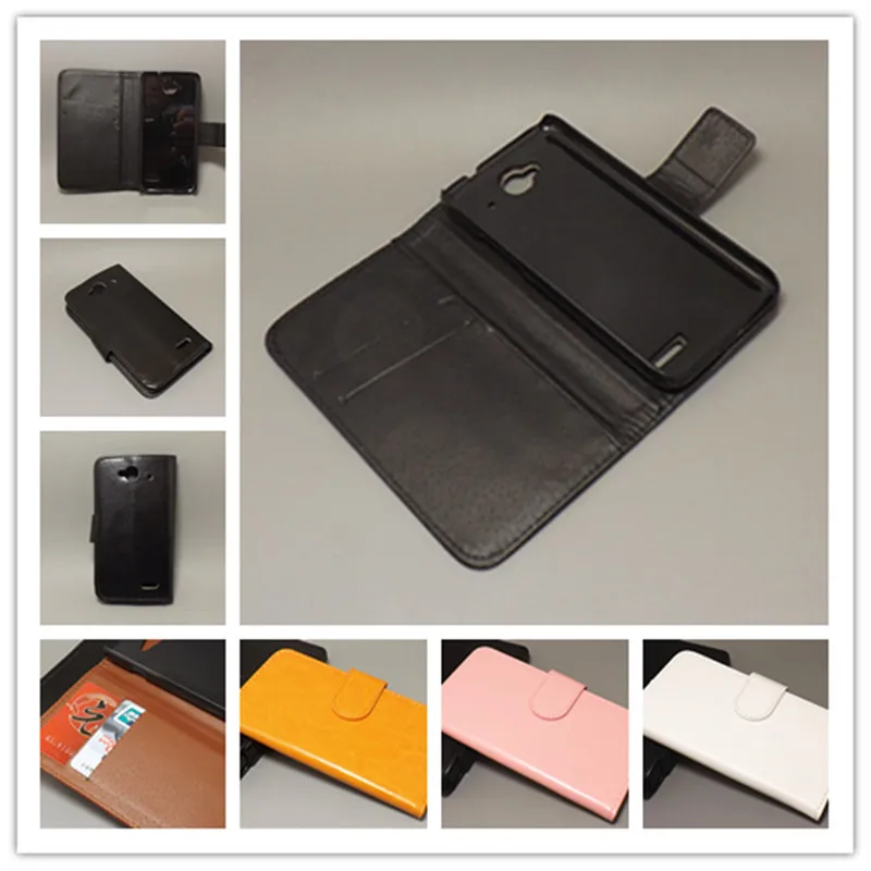 

Crazy horse case hold Cards with 2 Card Holder and pouch slot Alcatel One Touch Idol mini Back Cover OT6012A 6012W 6012X 6012D