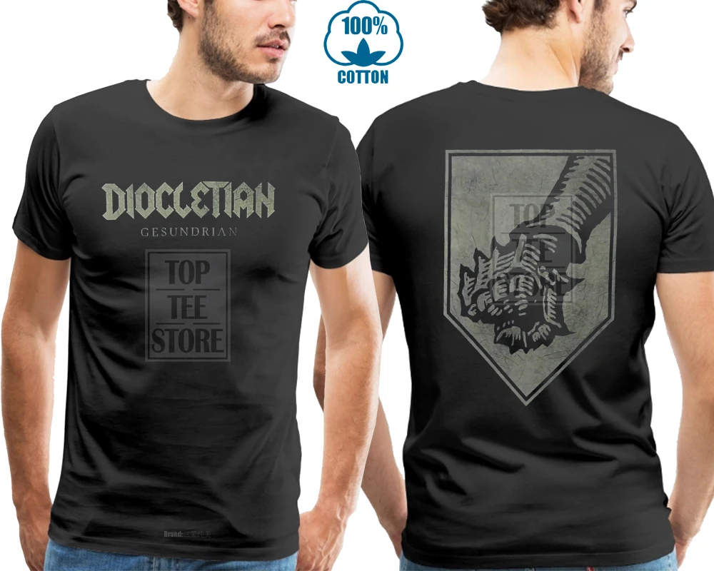 Футболка с логотипом Diocletian Gesundrian Размеры M L Xl черная футболка металлическим