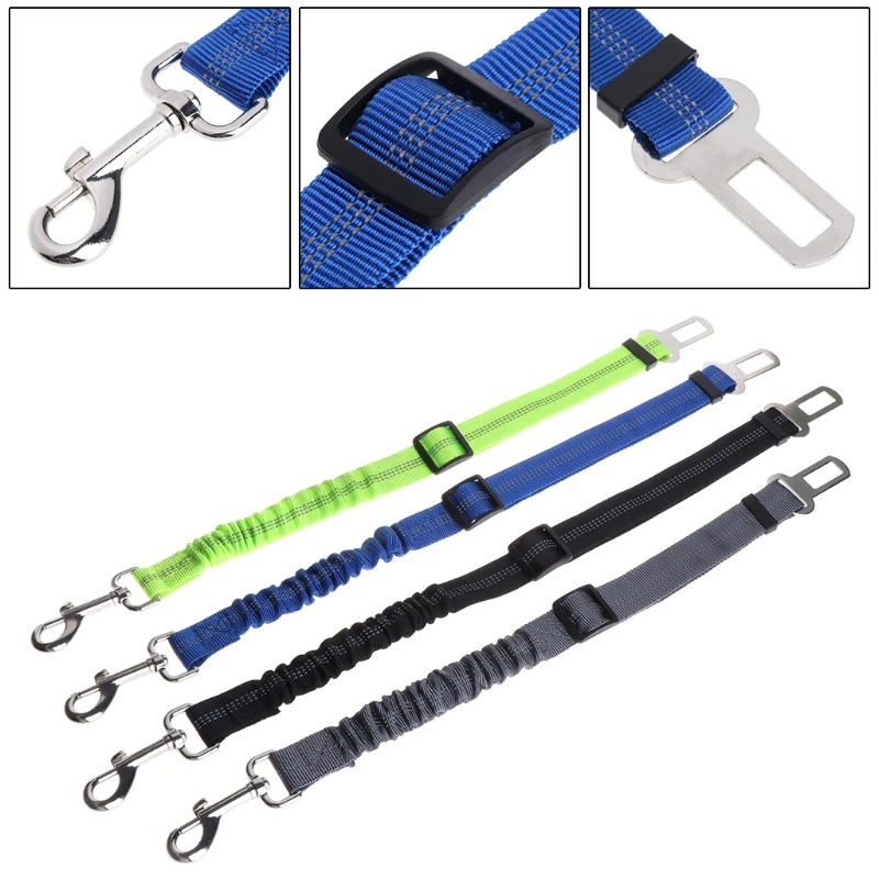 Pet Safety Belt Adjustable Elastic Buffering Vehicle Car Seat Leash Dogs Puppy