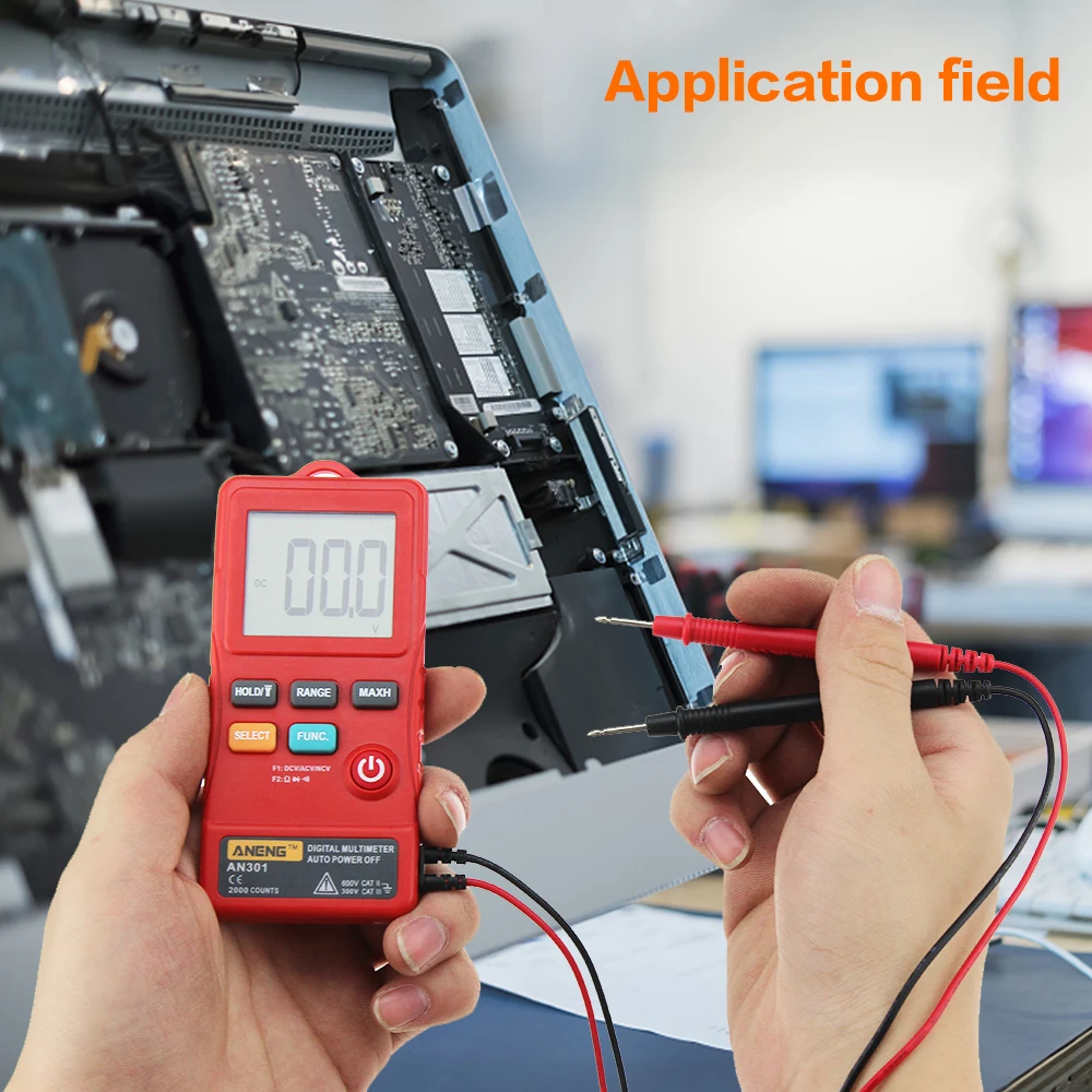 Портативный AN301 цифровой ЖК-дисплей 1999 счетчик микрометр DC AC напряжение тест er для электриков ежедневный тест инструмент