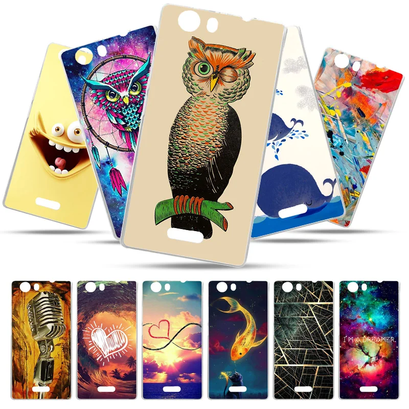 

Bolomboy Painted Case For Wiko Ridge 4G Case Silicone Soft TPU Cases For Wiko Ridge 4G Cover Wildflowers Cute Animal Bags 5inch