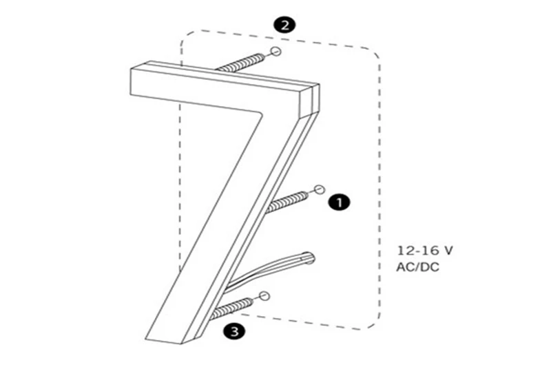 inoxidável conduziu o número da casa, 12cm