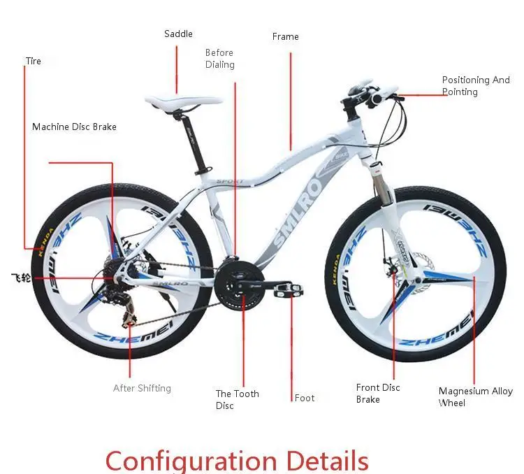 Best Can Be Modified Smlro Aluminium Alloy Cross-country Mountain Bicycle 26 Inch Shimano 21 24 Variable Speed Disc Avoid Earthquake 1