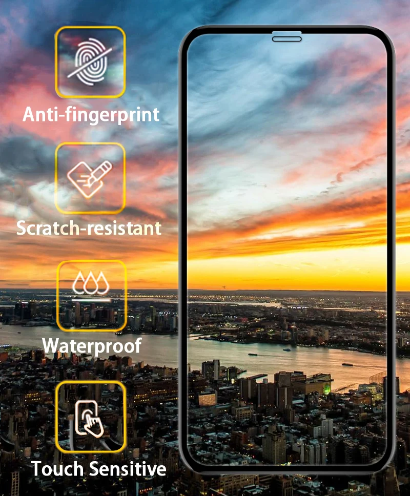 TOMKAS 5D Glass For iPhone X Screen Protector Film Curved Edge Full Cover Dust Proof For Apple iPhone X 10 Screen Protector