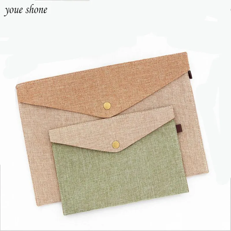 

1Pcs Simple Solid File Holder Fresh Blankets Folders Document Bag Business Briefcase Storage File For Office Papers Stationery