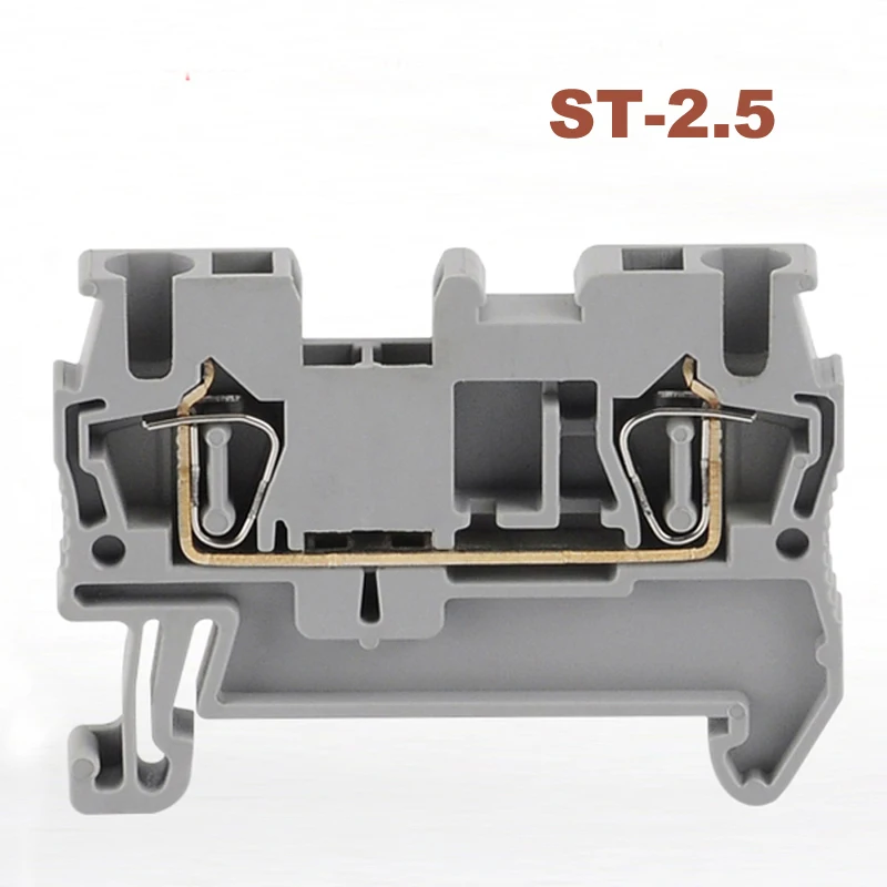 

20/50/100pcs Spring Terminal Block connector ST-2.5 din rail morsettiera screwless wire cable connectors copper bornier 20A