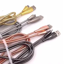1 м прочный металлический Micro высокоскоростной usb-порт для зарядки и синхронизации данных кабель Нержавеющая сталь зарядное устройство для samsung S6 Android