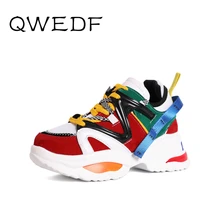 Кроссовки; женская обувь; Новинка; женская прогулочная обувь; обувь на платформе года; женская обувь на плоской подошве; женские кроссовки на не сужающемся книзу массивном каблуке; прогулочные ShoesN1-80