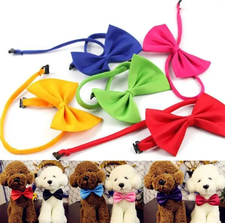 

Fedex DHL Free shipping Pet Neck Tie Dog Bow Tie Bowtie Cat Tie Pet Grooming Supplies 14 colors ,500pcs/lot SN1403