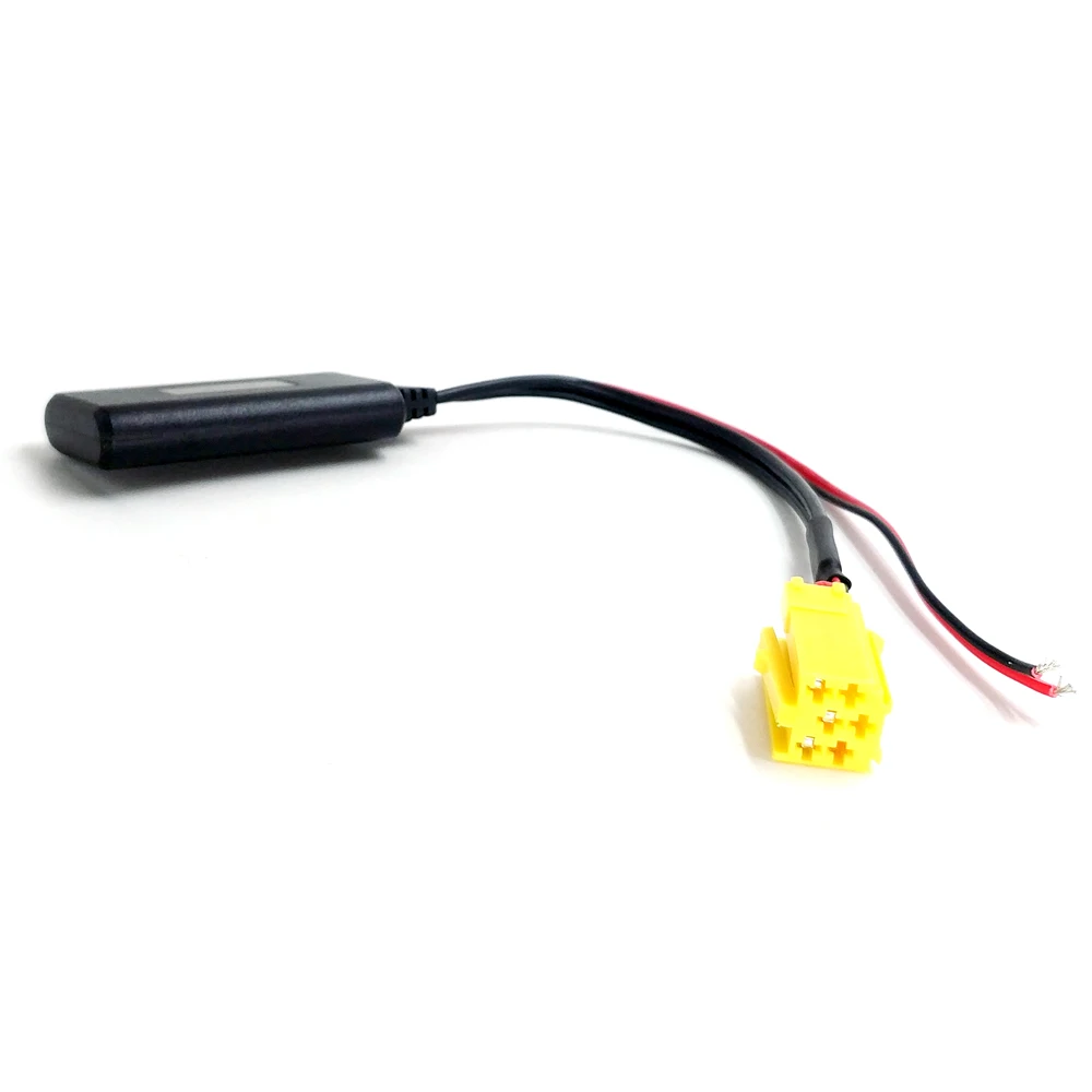 Автомобильный желтый 6 контактный мини адаптер Biurlink Aux in Bluetooth модуль аудиокабель