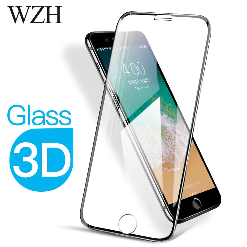 

3D Aluminum Alloy Tempered Glass For iPhone 6 6S 7 8 Plus Full Screen Protector Protective Film For iPhone X XS 8 7 6s 6 Glass