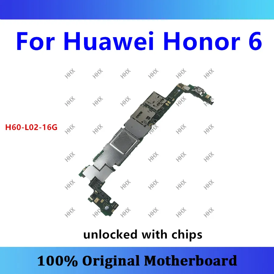 

Original for Huawei Honor 6 motherboard H60-L02-16G unlocked tested mainboard for honor 6 logic board Android OS whole card/fee