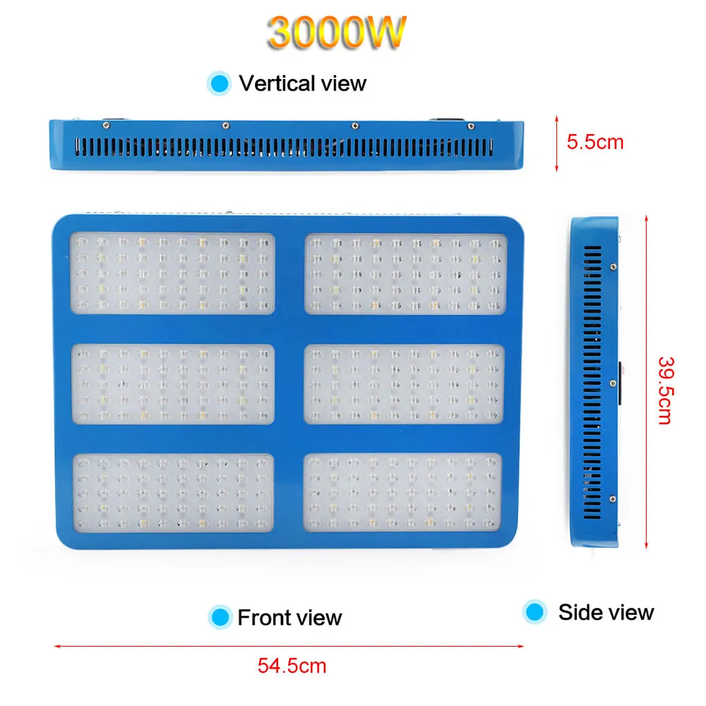 3000 Вт 2000 Вт 1000 Вт полный спектр светодиодный светильник для выращивания Фито лампа для растений в помещении Vegs Гидропоника для роста цветения теплицы
