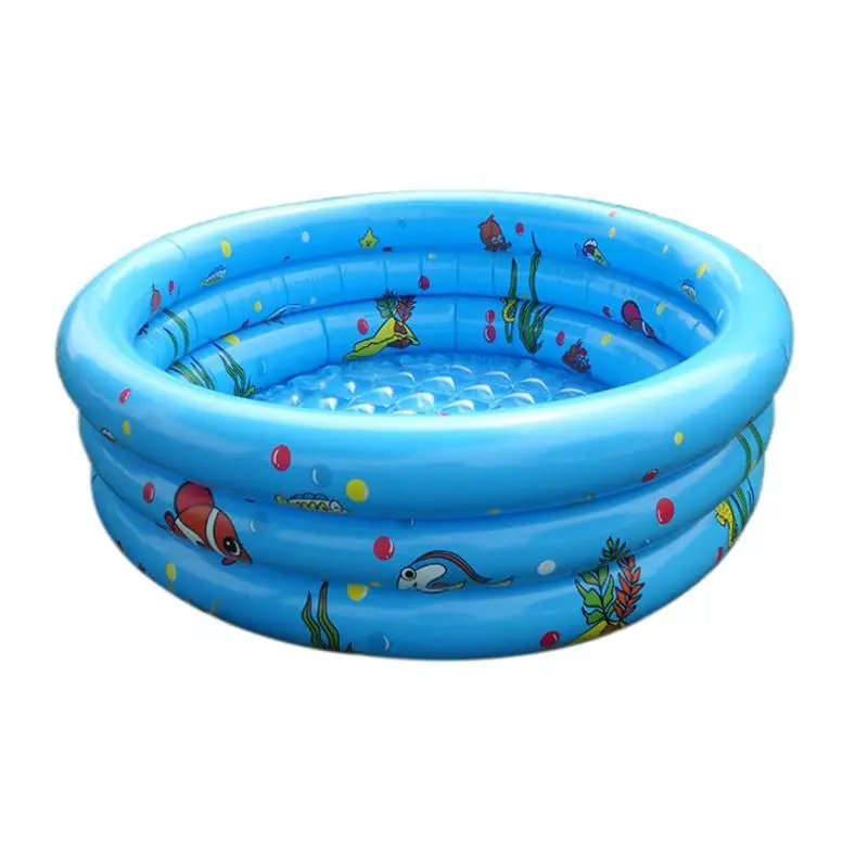 Портативный детский надувной бассейн мультфильм Круглый Бассейн Воды Ванна Мягкая воздушная подушка на открытом воздухе летняя вода игры