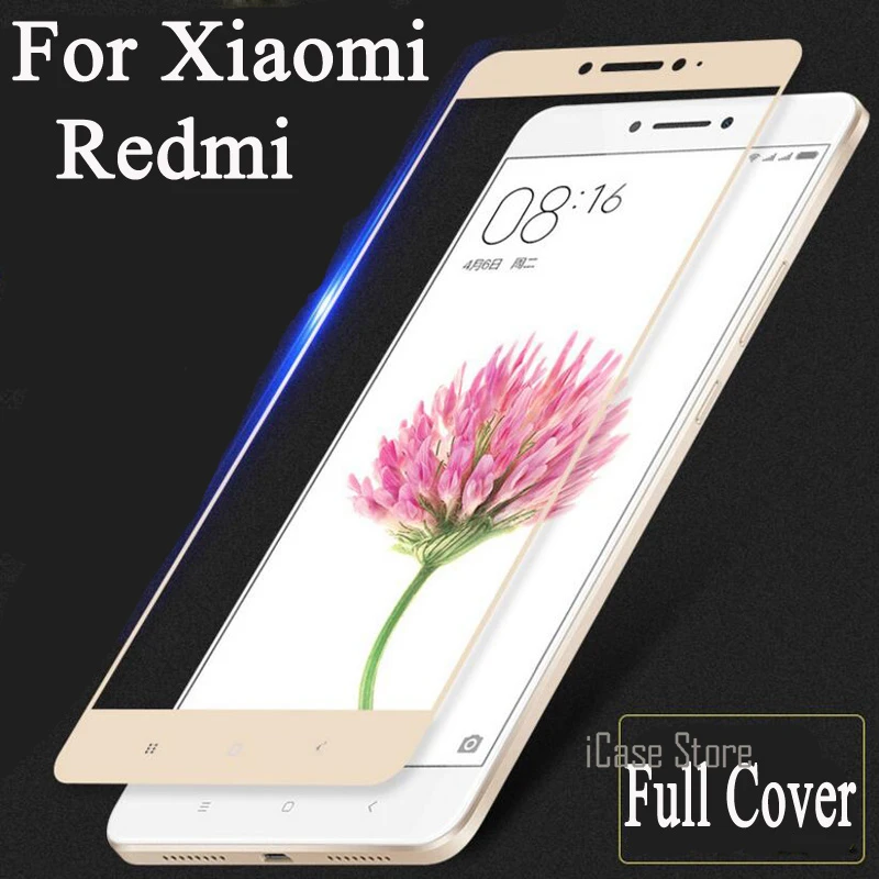 Цветной Полноэкранный протектор из закаленного стекла для Xiaomi Redmi 3 S 3X4 Pro Prime Red mi