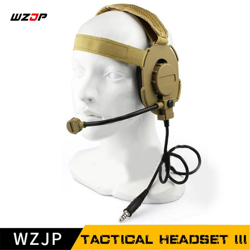 Wzjp Tactical Headset Iii Z Tactical Bowman Elite Ii Mic Radio Boom Use