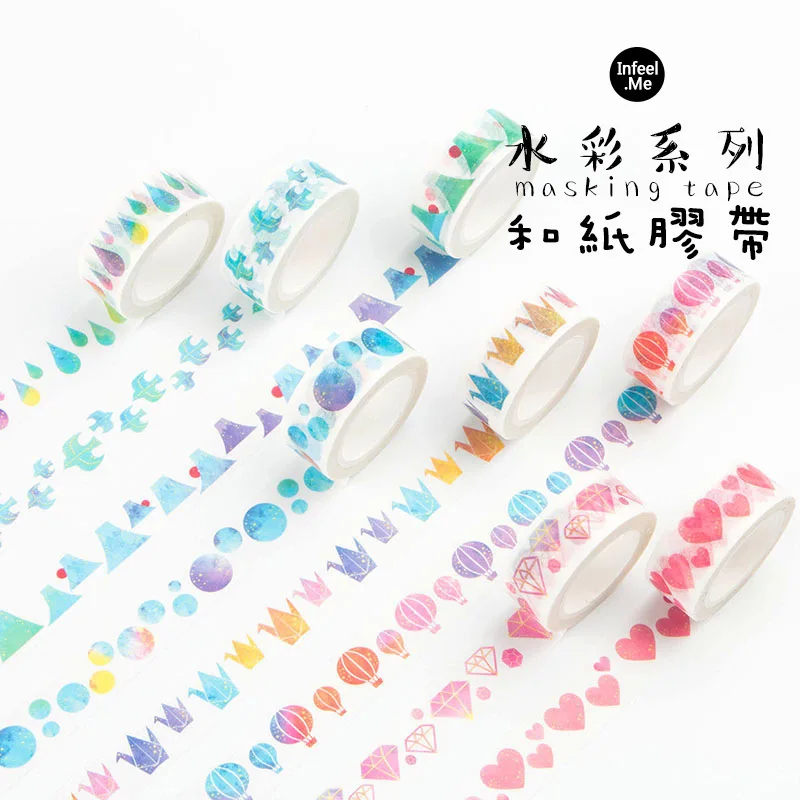 Watercolor Painting Paper Masking Washi Tape Decorative Adhesive Tapes