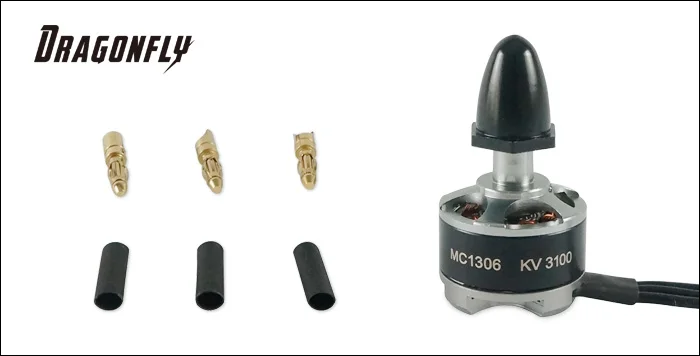 Мини Мотор Dragonfly MC1306 3100KV с дистанционным управлением по часовой стрелке/против