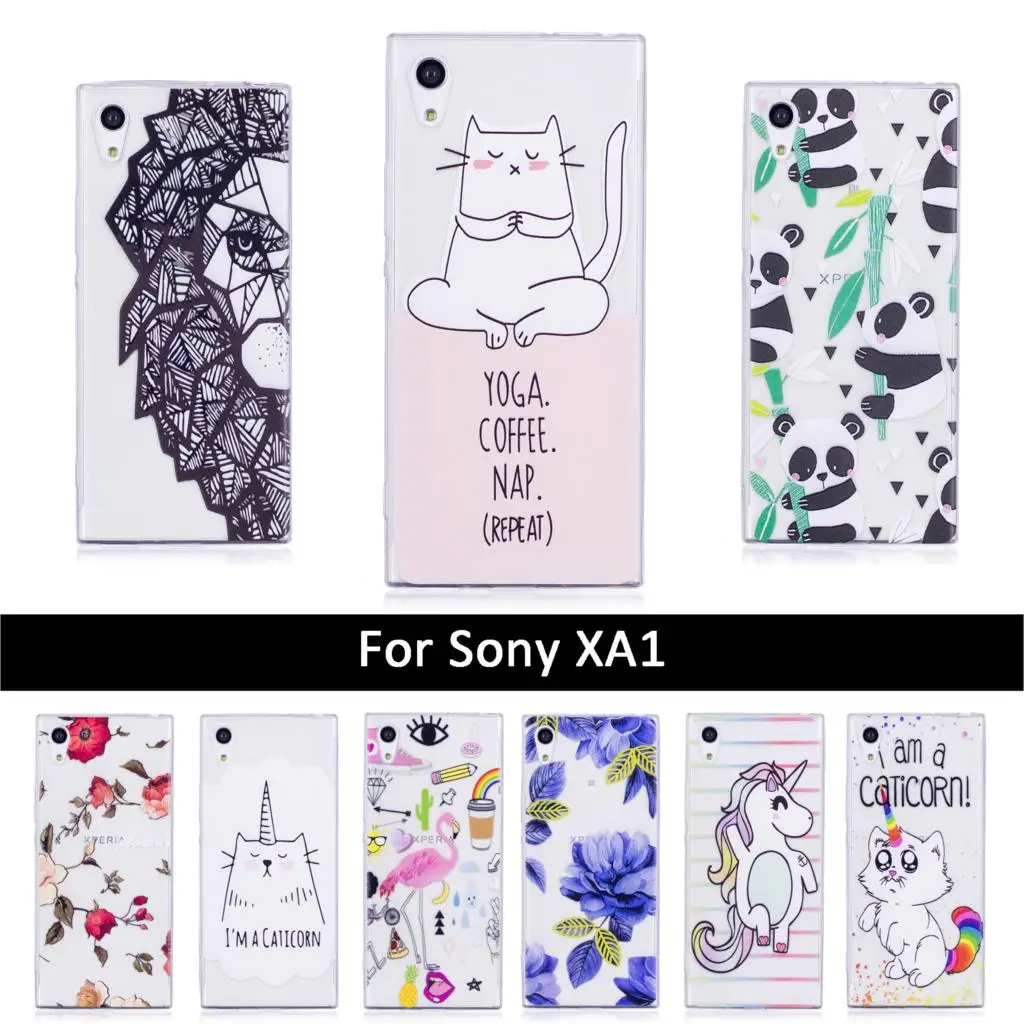 TPU Case for Sony Xperia XA1 G3121 G3112 G3125 G3116 G3123 Soft Silicone Back Cover Z6 XA 1/X A1 Print Cases Shells |
