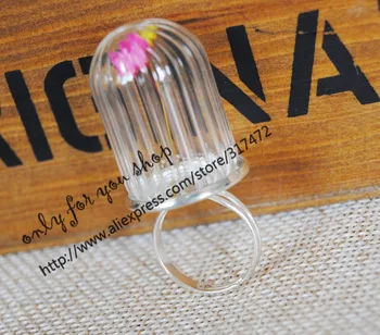 

30sets/lot 30x20mm vertical stripes glass vial pendant &20mm ring base DIY glass vial pendant glass dry flower pendant