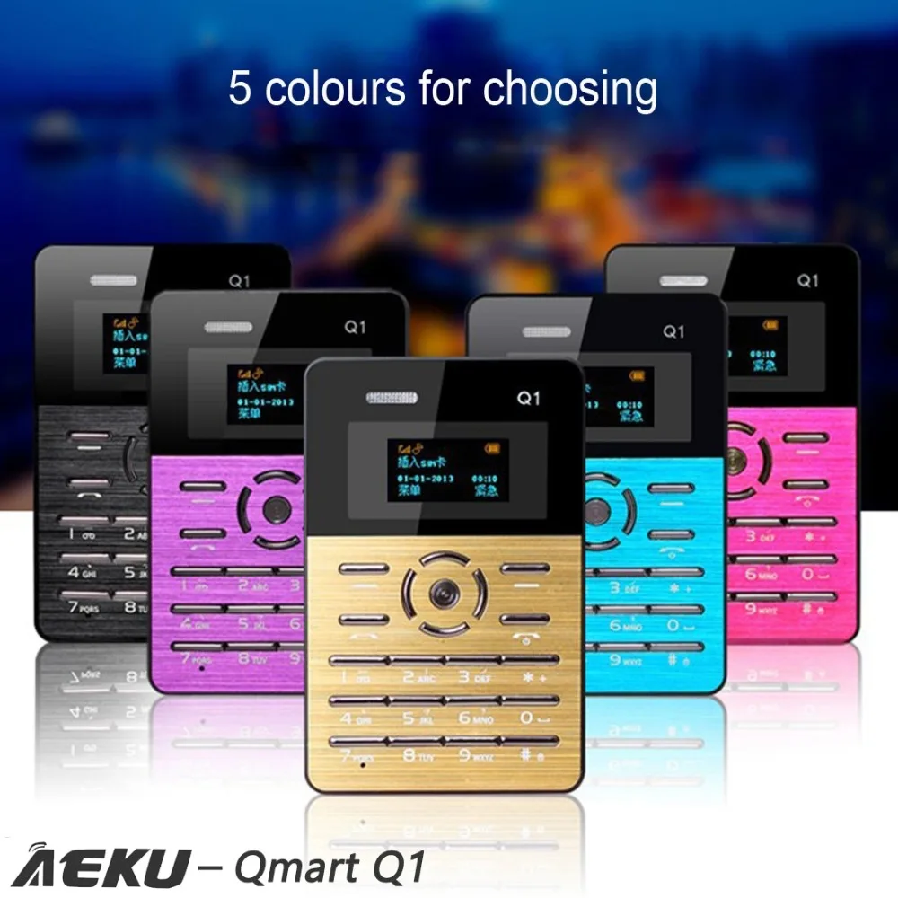 Мобильный телефон AEKU Qmart Q1 карта 2G сеть низкая радиация 4 0 мм Ультратонкий