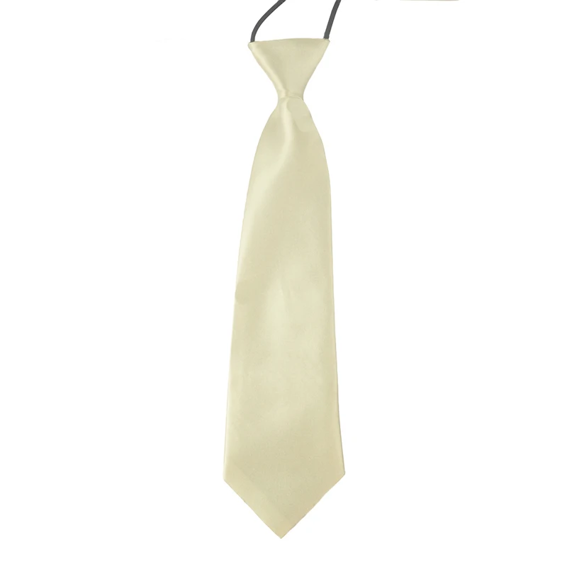 Модная школьная одежда для мальчиков, детский Свадебный однотонный эластичный галстук-бабочка, галстук для мальчика, детский Свадебный галстук, галстук-бабочка - Цвет: Cream White