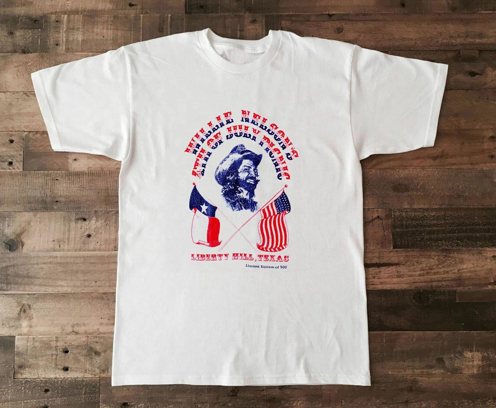 Винтажная Футболка Willie Nelson с принтом 70s | Мужская одежда