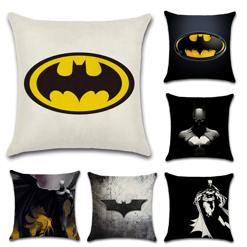 Movie comic batman sign mark cushion cover Pillow case sofa car Chair Decoration for home kids boy bedroom gift friend present Movie comic batman sign mark cushion cover Pillow case sofa car Chair Decoration for home kids boy bedroom gift friend present