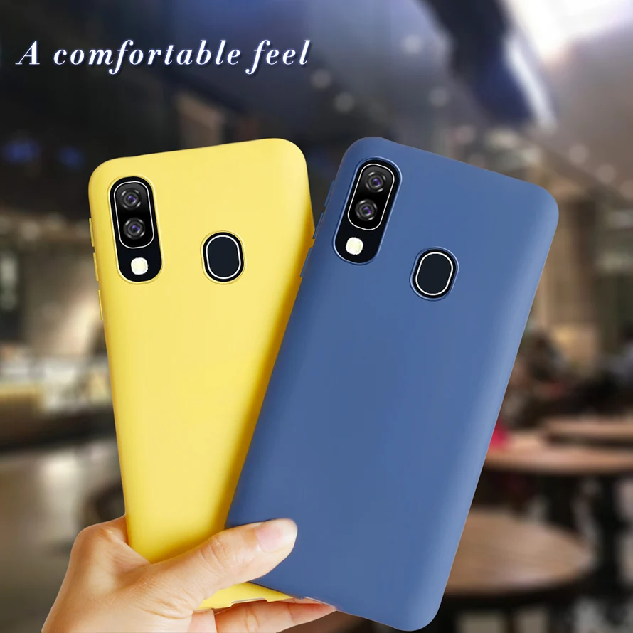 Модные однотонные ярких цветов Чехол для samsung galaxy A10 A20 A20e A30 A50 A60 A70 M10 M20 M30 S10PLUS S10E