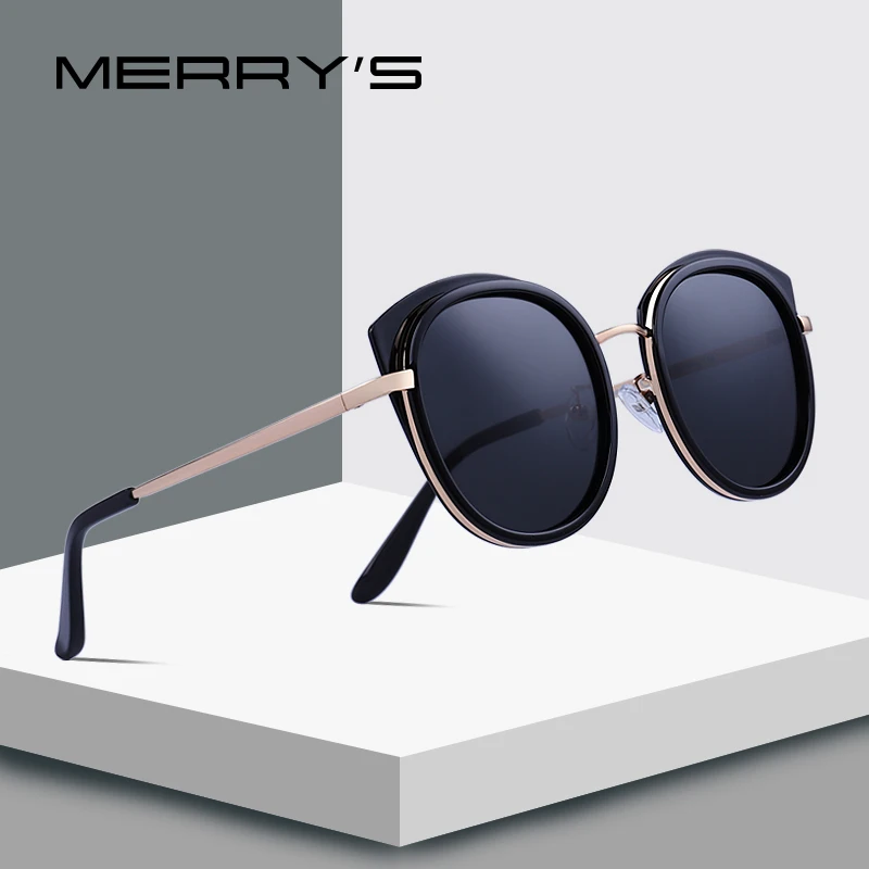 

MERRYS DESIGN Women Fashion Cat Eye Polarized Sunglasses Metal Temple 100% UV Protection S6086