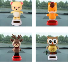 На солнечных батареях Танцующая Хэллоуин качающаяся анимированная поплавок Танцующая игрушка автомобильный Декор Детский подарок автомобиль-Стайлинг украшения