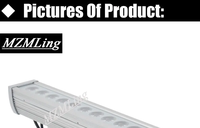 Description Picture 5 of item12x4w RGBW 4In1 Led Bar Outdoor Wall Wash Light DMX512 Washer /Flood Light DJ /Bar /Party /Show /Stage Light