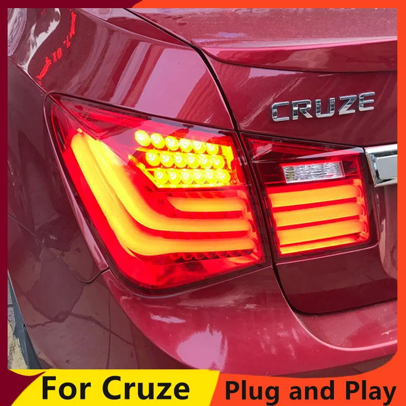 

KOWELL Car Styling for Chevrolet Cruze 2009-2013 taillights LED Tail Lamp rear trunk lamp cover drl+signal+brake+reverse