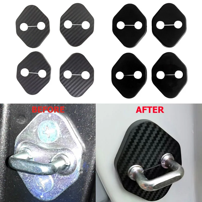 

4pcs/Set Car Door Lock Cover Decoration Cover Door Lock Protective Cover Case Accessories For HONDA CIVIC 2016 2017