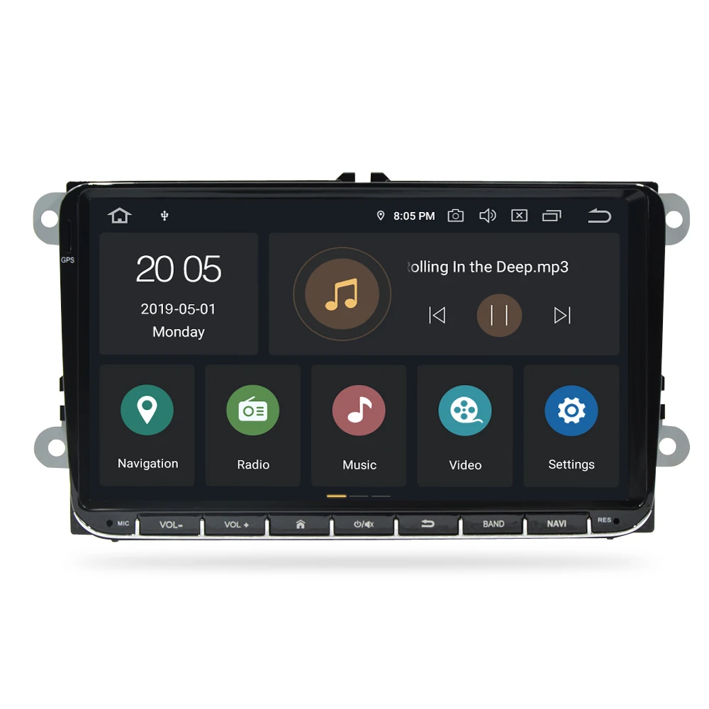 Excellent IPS Screen 1Din For Volkswagen Polo Golf Passat Eos Rabbit Scirocco Tiguan Jetta Altea Leon Toledo Fabia Yeti 4