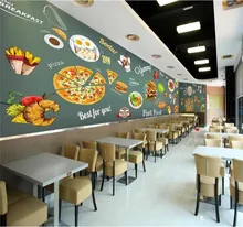 Custom Western Restaurant Background Fried Chicken Burger Pizza Fast Food Series High-grade waterproof material wall covering Custom Western Restaurant Background Fried Chicken Burger Pizza Fast Food Series High-grade waterproof material wall covering