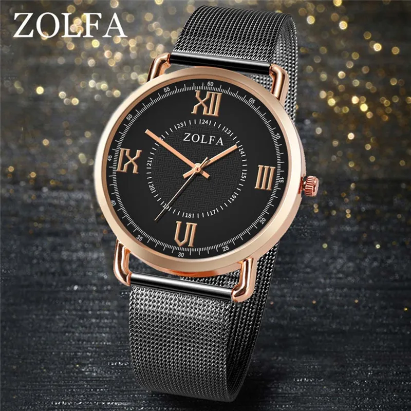 

Luxury New Women Ladies Dress Watch Sleek Minimalist Roman Multi-scale Stainless Steel Belt Men's Quartz Watch Montres Femmes