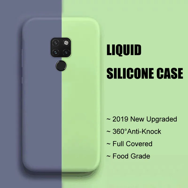 

Huawei Mate 20 Pro Case Full Protector Cover For Huawei Mate 20 X Mate20 Lite Liquid Silicone Case Anti-knock Back Cover
