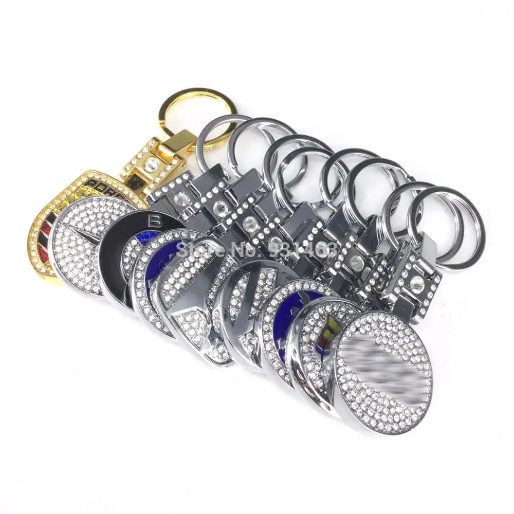 10 pcs Metal car Key Rings Keyring Auto Keychain Car Men&women Gift for