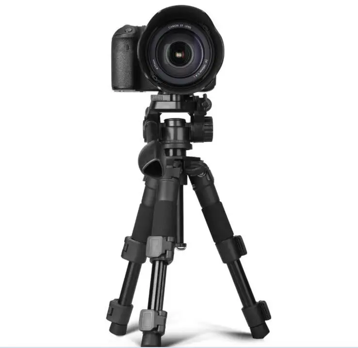 QZSD Q166Z Camera Tripod Mini Portable Tripods Multifunction Aluminium Tripod For SLR Camera 2 Section Leg With Quick Release