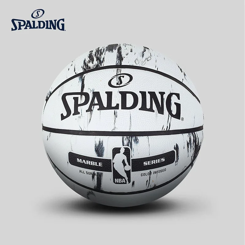 SPALDING ORIGINAL Marble series basketball official size 7 rubber materialoutdoor men's match ball 83-635Y