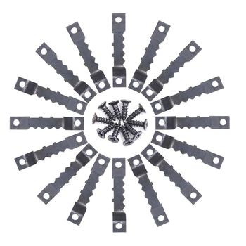 

120 Pcs Sawtooth Picture Frame Hanging Hangers Double Hole With Screws For Home Decoration Creative Picture Frame Hanging