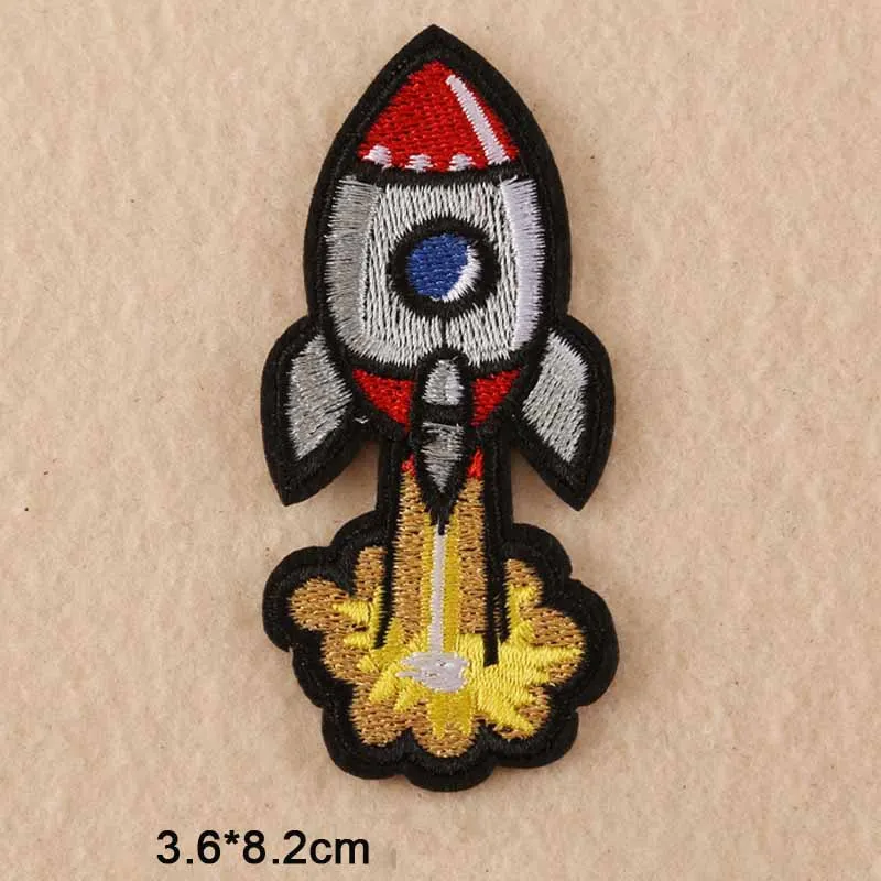Rocket панк приклеивающиеся утюгом нашивки одежда на одежду для мальчиков с