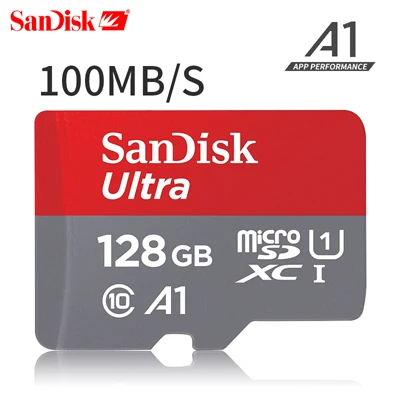 Карта памяти SanDisk 16G 32G SDHC 64G 128G 200GB 256GB 400GB SDXC A1 Micro SD Class 10 Micro SD UHS TF Транс флэш-карта Microsd - Емкость: 128GB