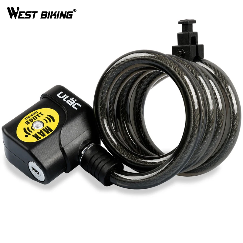 

WEST BIKING AL-3P 110 DB Louder Electronic Bike Alarm MTB Bicycle Chain Security Lock Steal Motor Bike Alarm Disc Lock